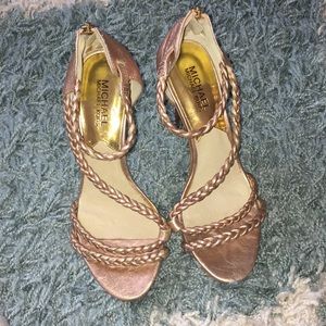 Rose gold Michael Kors heels